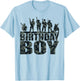 Birthday Boy Army Party Military Party Supplies Camo Green T-Shirt - T-Shirt | Light Blue