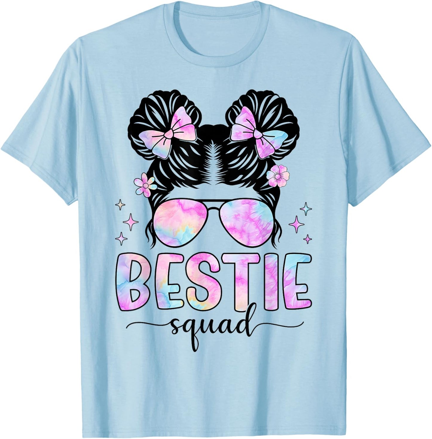 Bestie Squad Best Friend Matching Squad T-Shirt - T-Shirt | Light Blue