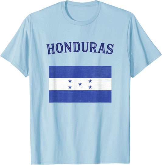 Honduras Flag T-Shirt - T-Shirt | Light Blue