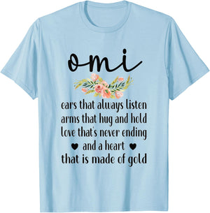 Best Omi Grandmother Appreciation Omi Grandma T-Shirt - T-Shirt | Light Blue