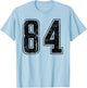 Number 84 Distressed Grunge Vintage Jersey Team Fan T-Shirt - T-Shirt | Light Blue