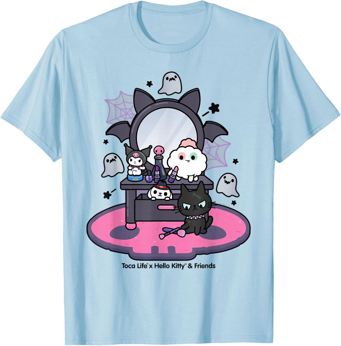 Toca Life x Hello Kitty & Friends Kuromi Vanity T-Shirt - T-Shirt | Light Blue