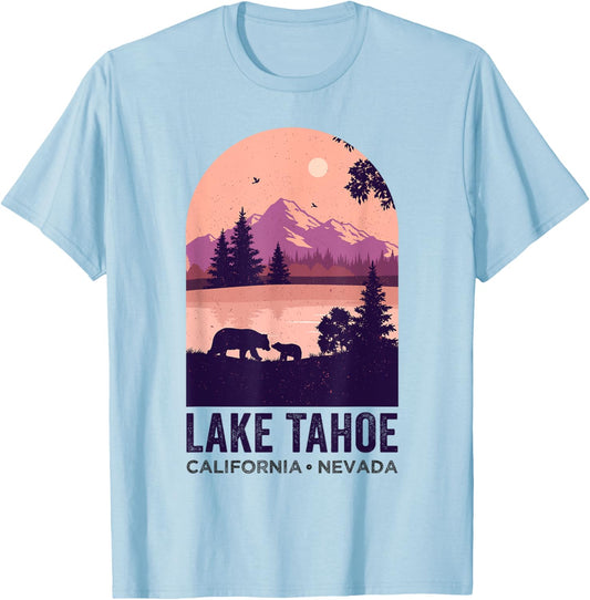 Lake Tahoe California Nevada Summer Vacation at Lake Tahoe T-Shirt - T-Shirt | Light Blue