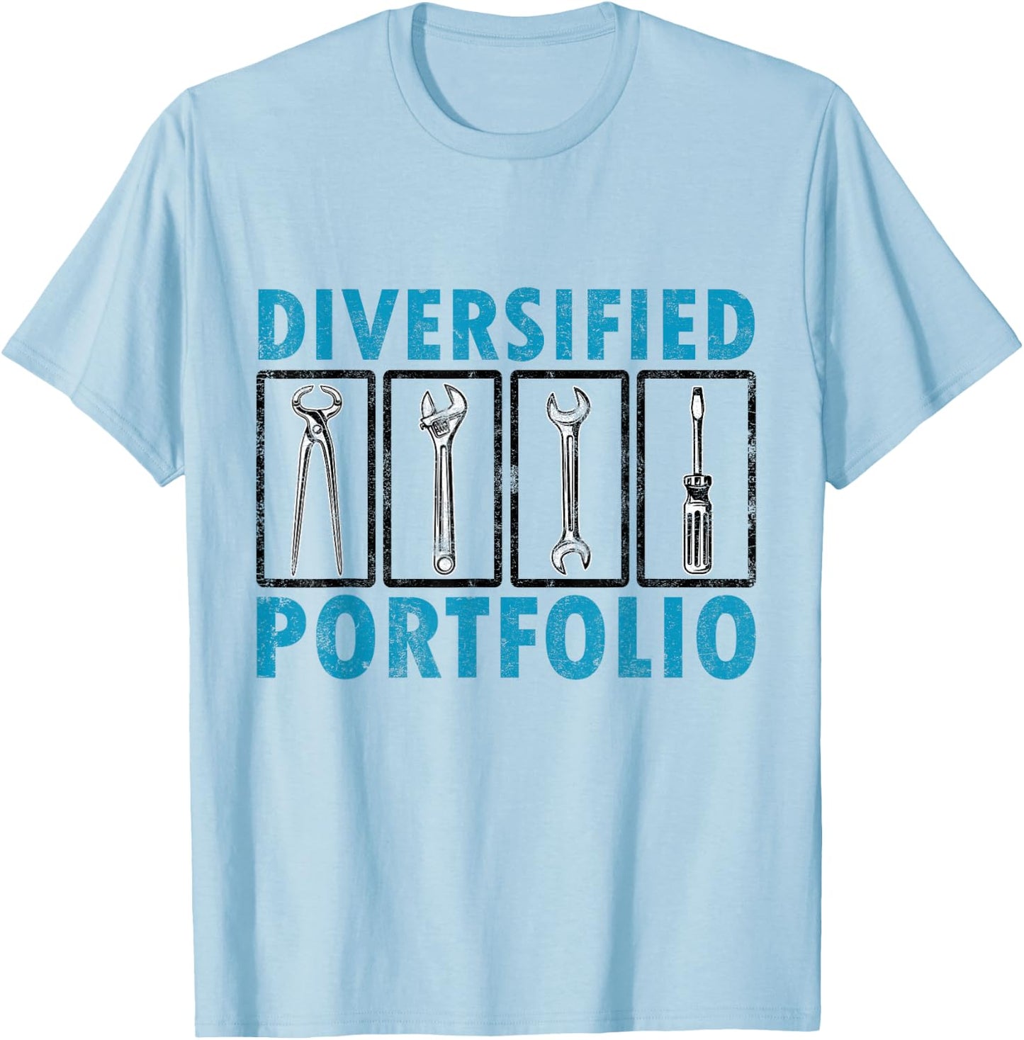 Diversified Portfolio Mechanic Heating Engineer Craftsman T-Shirt - T-Shirt | Light Blue