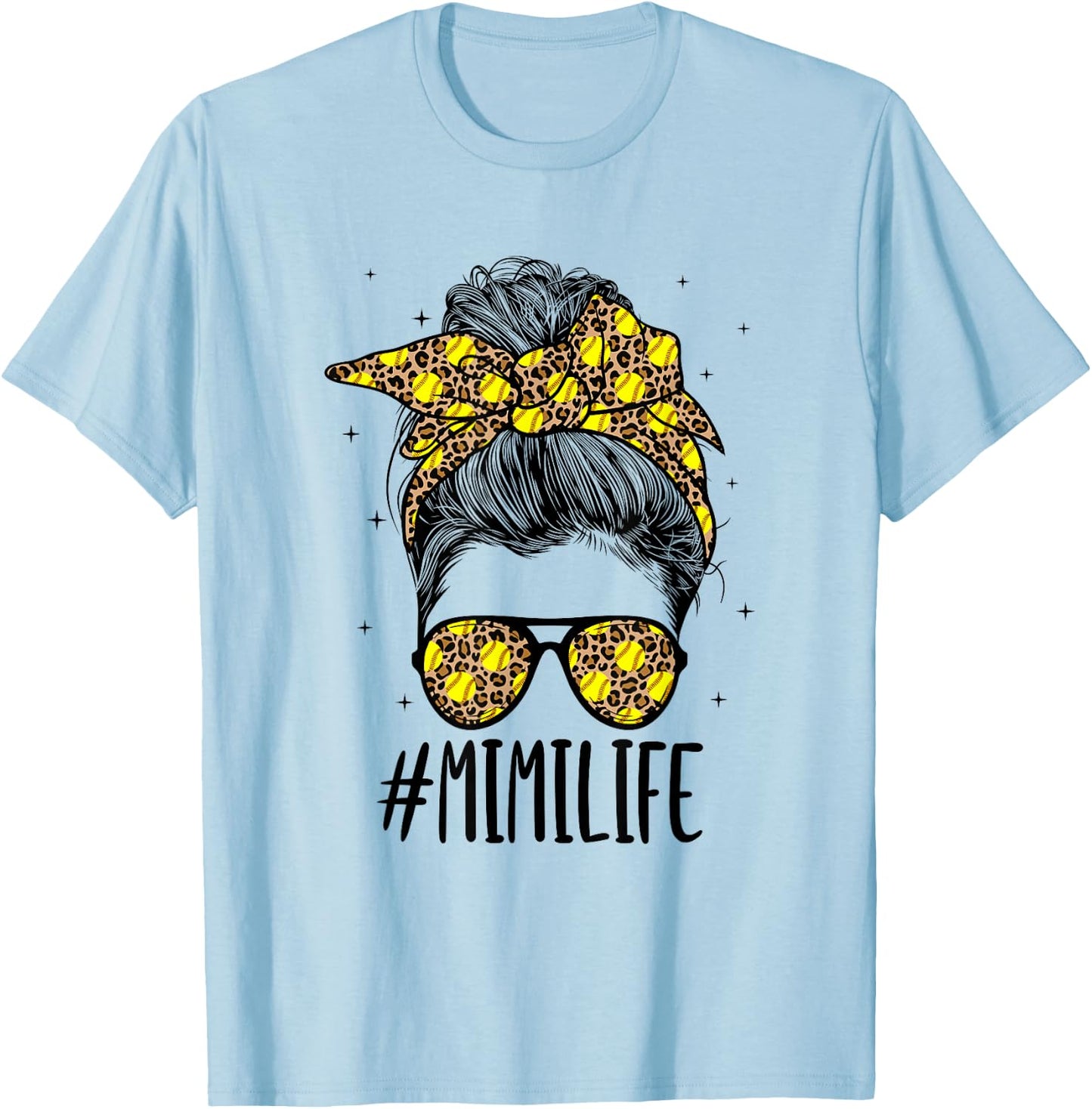Mimi Life Softball Mimi Of A Softball Player T-Shirt - T-Shirt | Light Blue