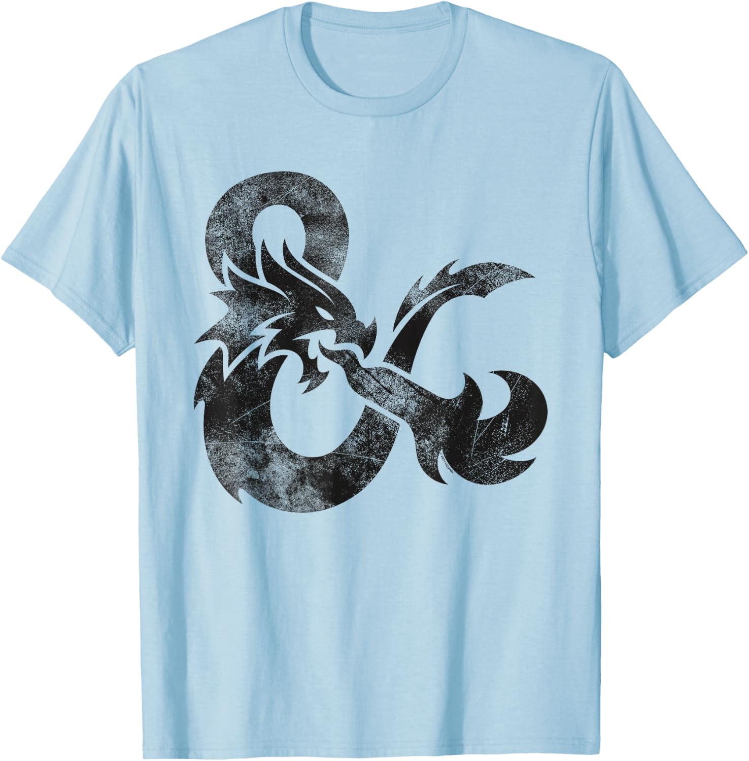 Dungeons & Dragons Distressed Ampersand Logo T-Shirt - T-Shirt | Light Blue
