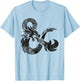 Dungeons & Dragons Distressed Ampersand Logo T-Shirt - T-Shirt | Light Blue