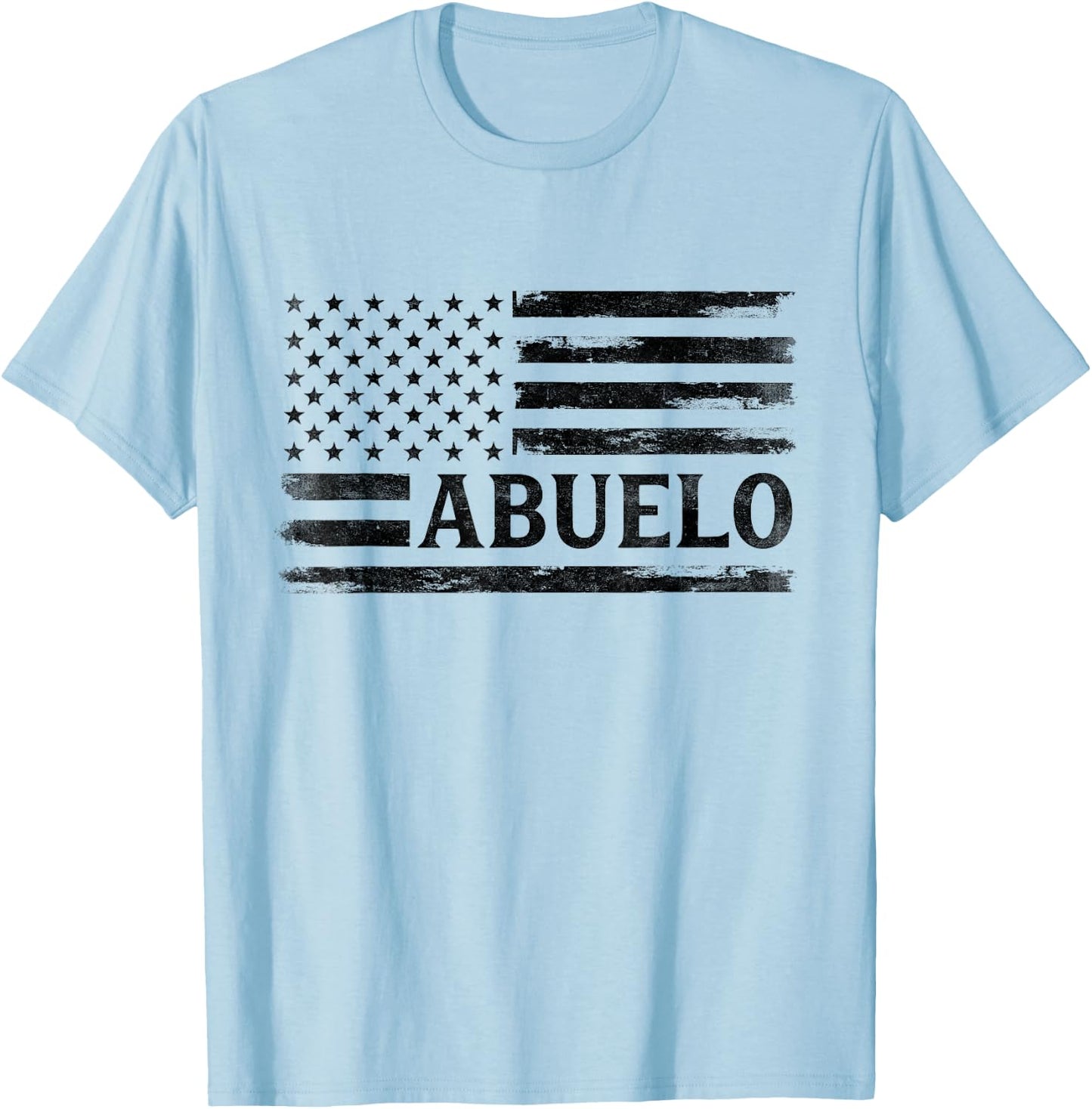 Abuelo Black Vintage USA Flag Father's Day T-Shirt - T-Shirt | Light Blue