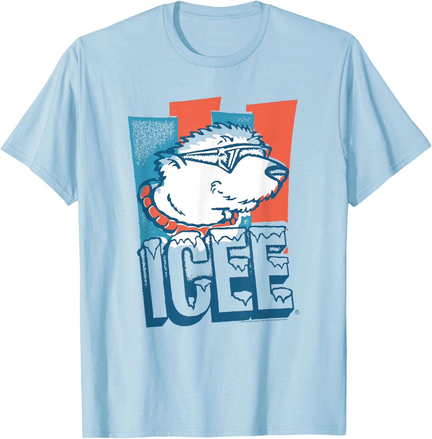 ICEE Bear Retro Icicle Logo T-Shirt - T-Shirt | Light Blue