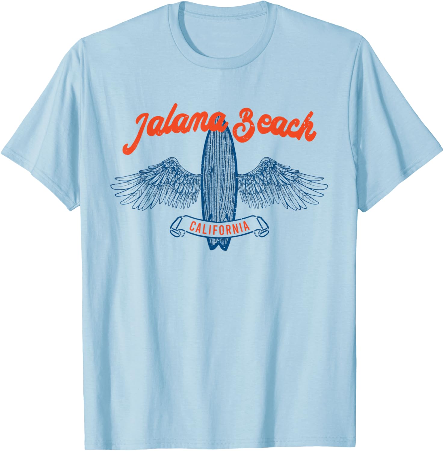 Vintage Jalama Beach California Palm Trees CA Retro Surf Women T-Shirt - T-Shirt | Light Blue
