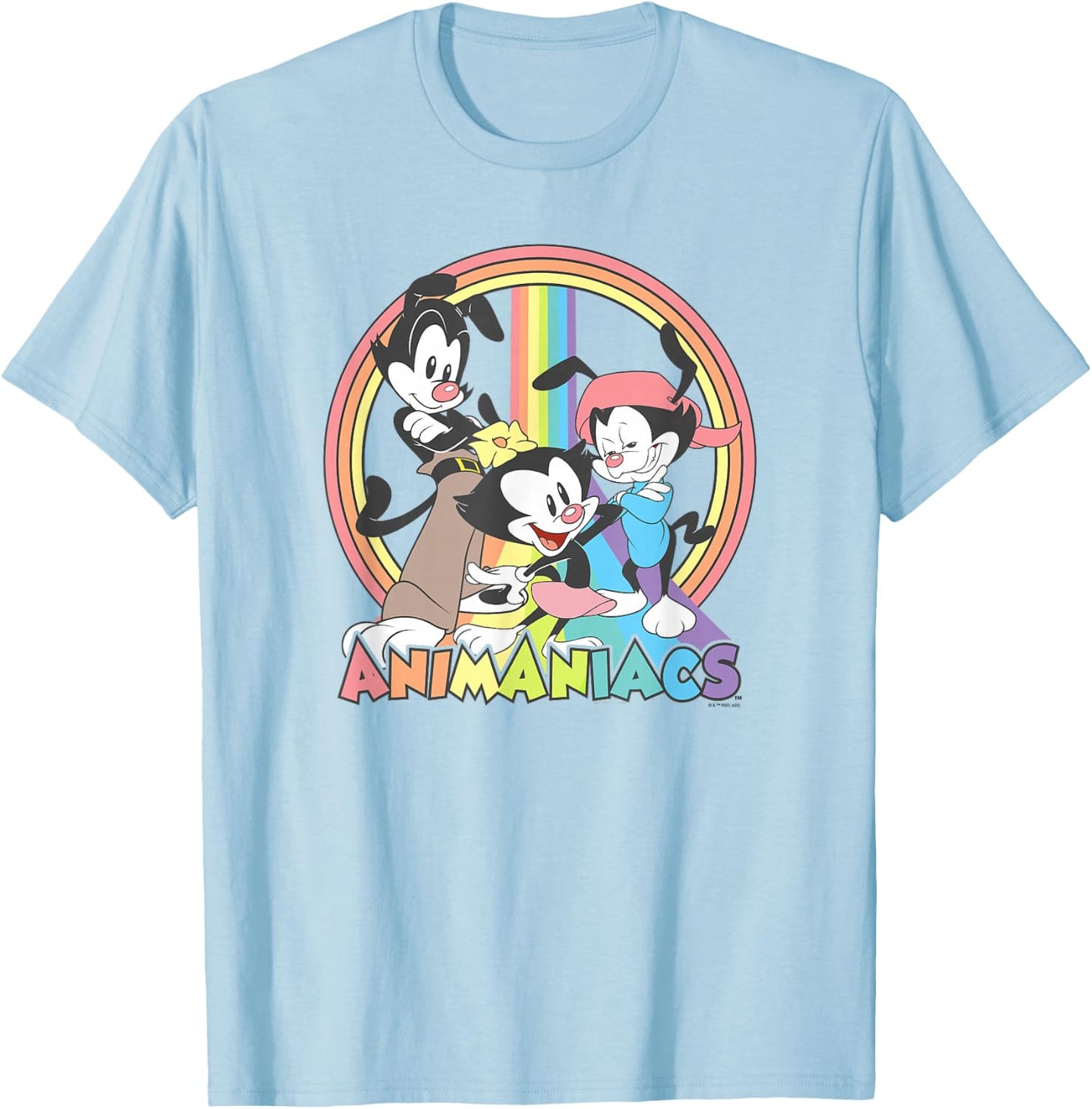 Animaniacs Rainbow Group Logo T-Shirt - T-Shirt | Light Blue
