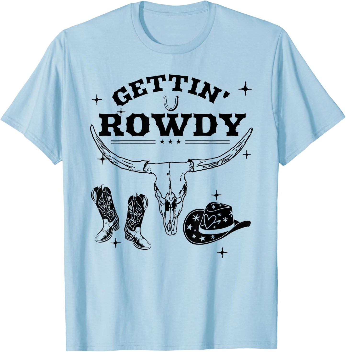 Getting Rowdy Getting Hitched Nashville Bachelorette Party T-Shirt - T-Shirt | Light Blue