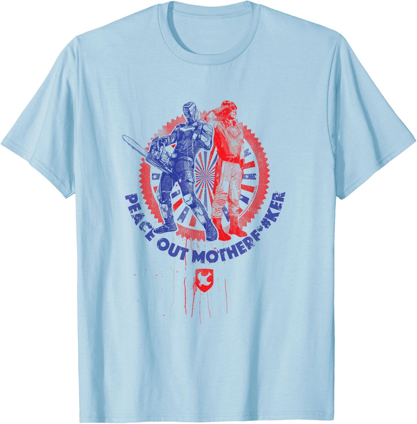 Peacemaker The Vigilante Peace Stamp T-Shirt - T-Shirt | Light Blue