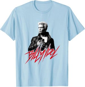 Billy Idol - Rebel Yell Portrait Small T-Shirt - T-Shirt | Light Blue