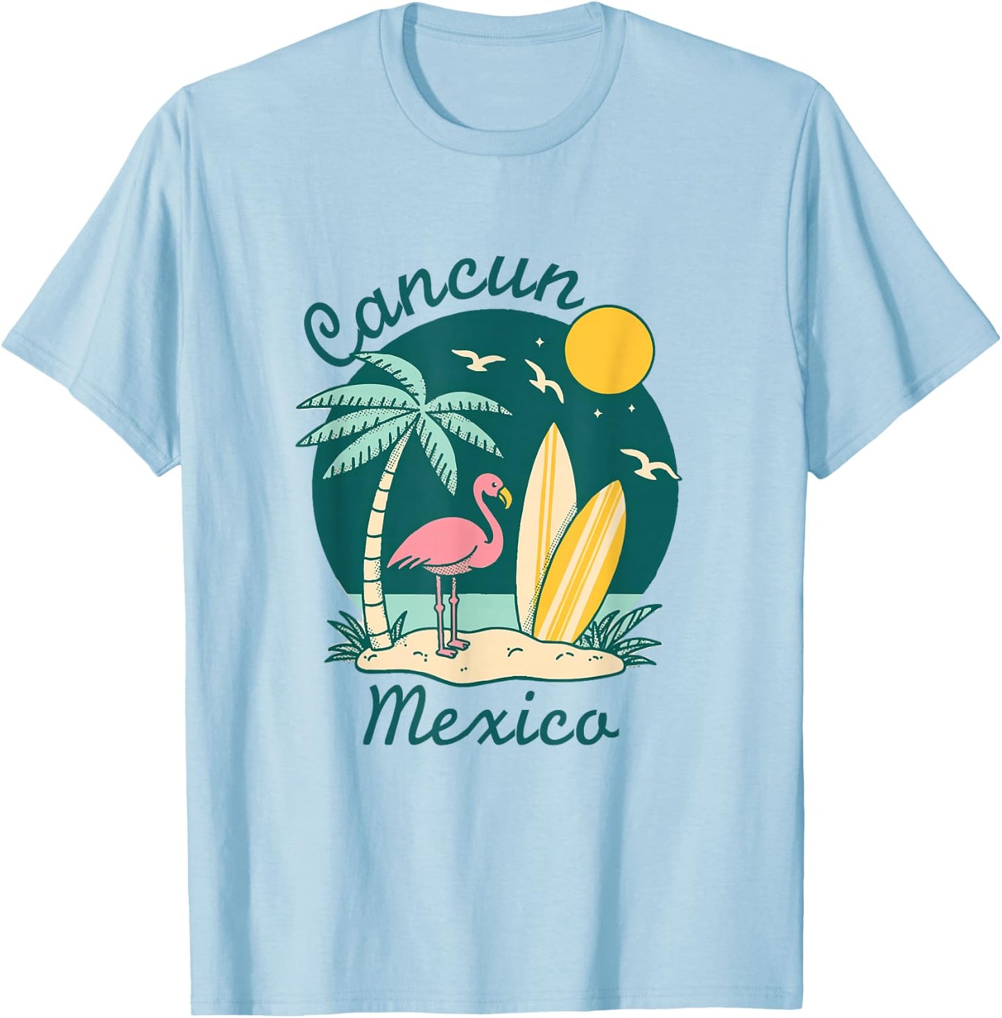 Souvenir from Cancun Mexico Family Matching Mexico Holiday T-Shirt - T-Shirt | Light Blue