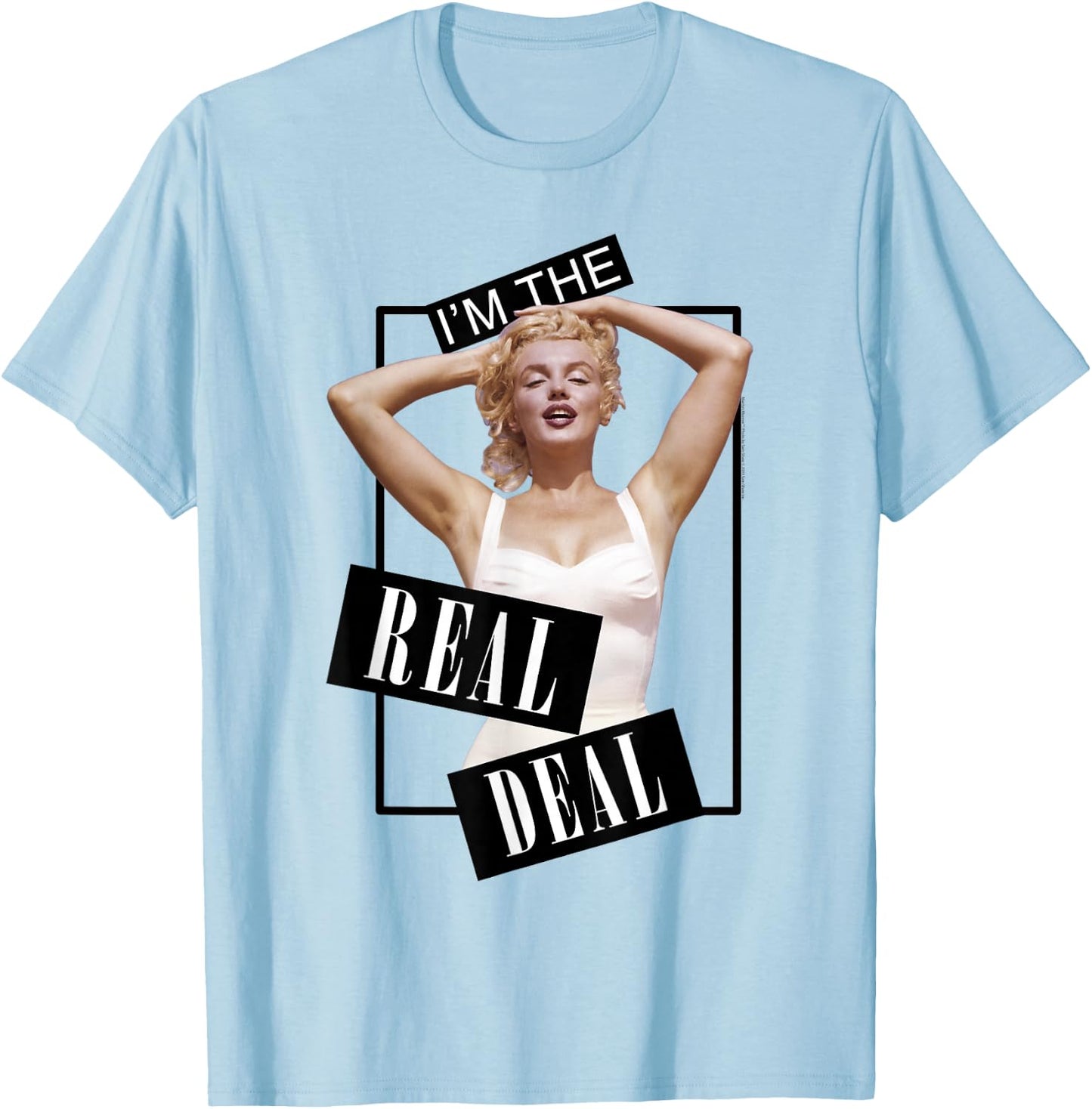 Marilyn Monroe Real Deal T-Shirt - T-Shirt | Light Blue
