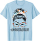 Administrator Life Messy Hair Woman Bun Healthcare worker T-Shirt - T-Shirt | Light Blue