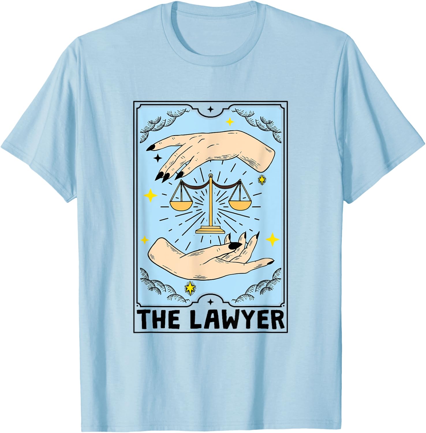 The Lawyer Tarot Card - Attorney T-Shirt - T-Shirt | Light Blue