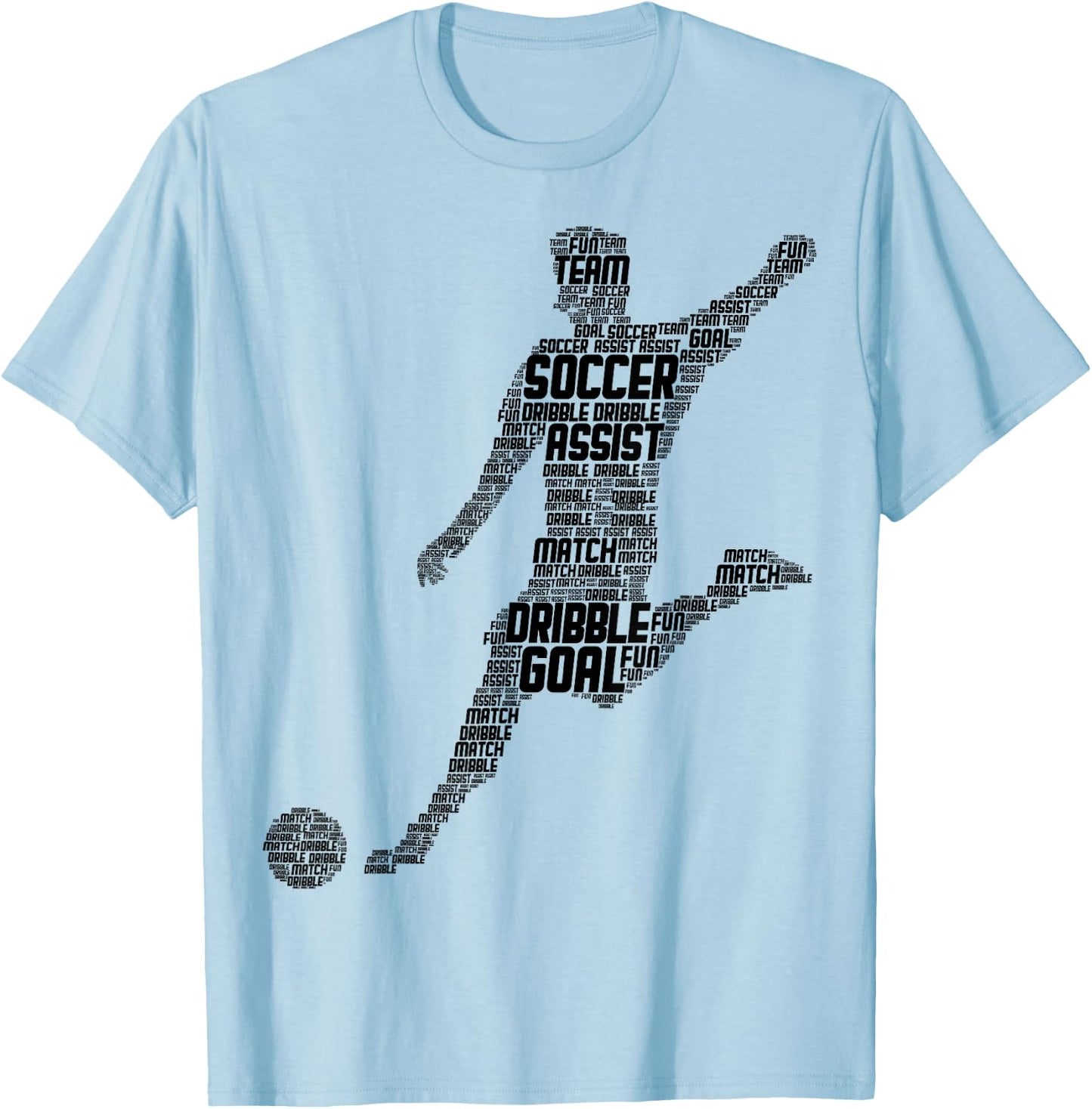 Soccer Player Men Kids Boys T-Shirt - T-Shirt | Light Blue