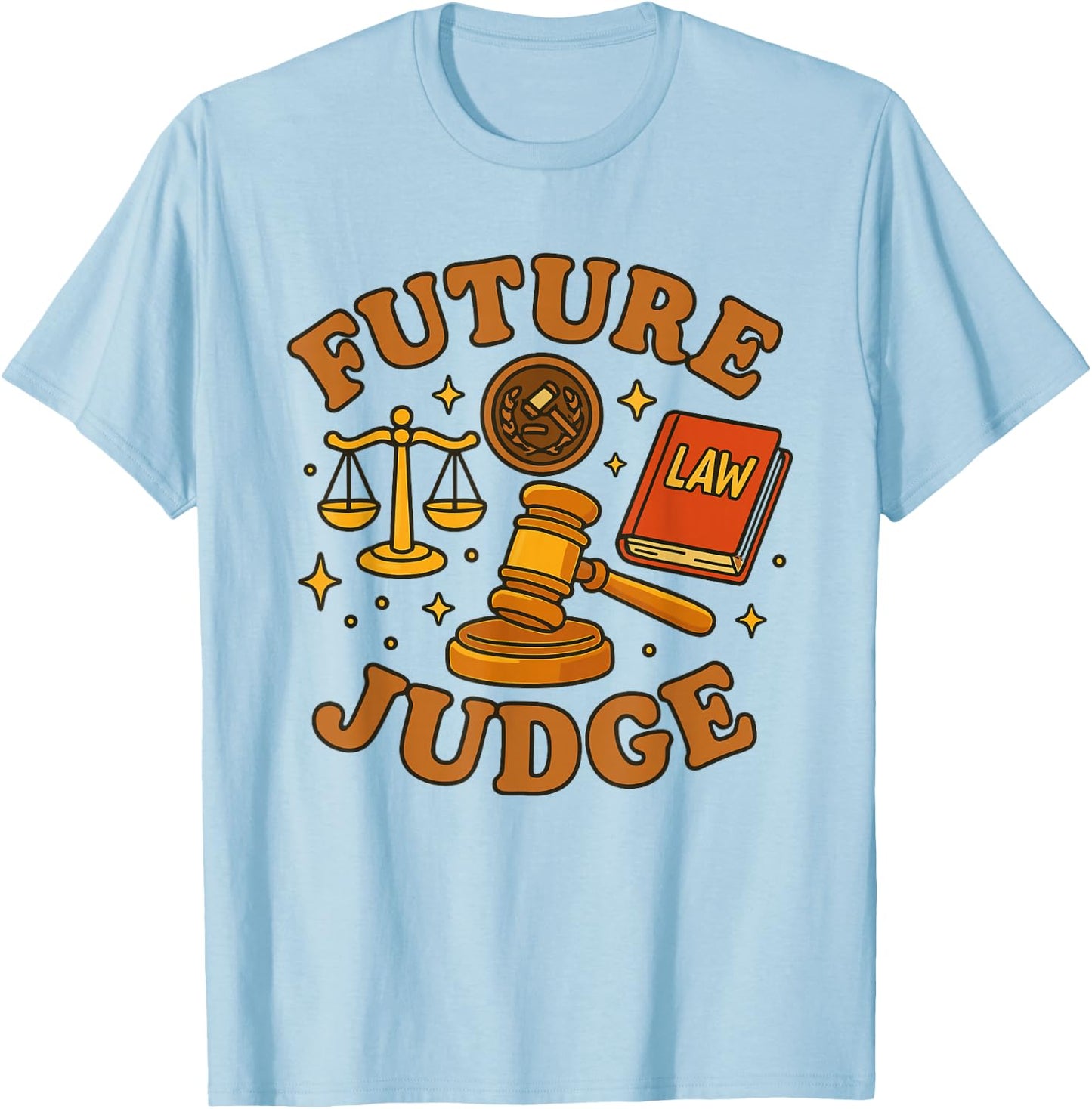 Future Judge Law Student Young Lawyer Justice Kids Career T-Shirt - T-Shirt | Light Blue