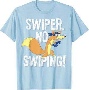 Dora The Explorer Swiper No Swiping Fox T-Shirt - T-Shirt | Light Blue