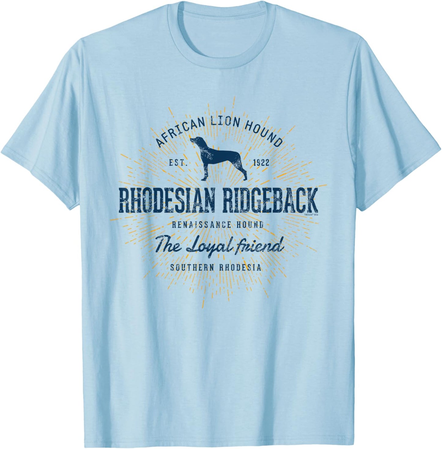 Ridgeback Vintage Rhodesian Ridgeback T-Shirt - T-Shirt | Light Blue
