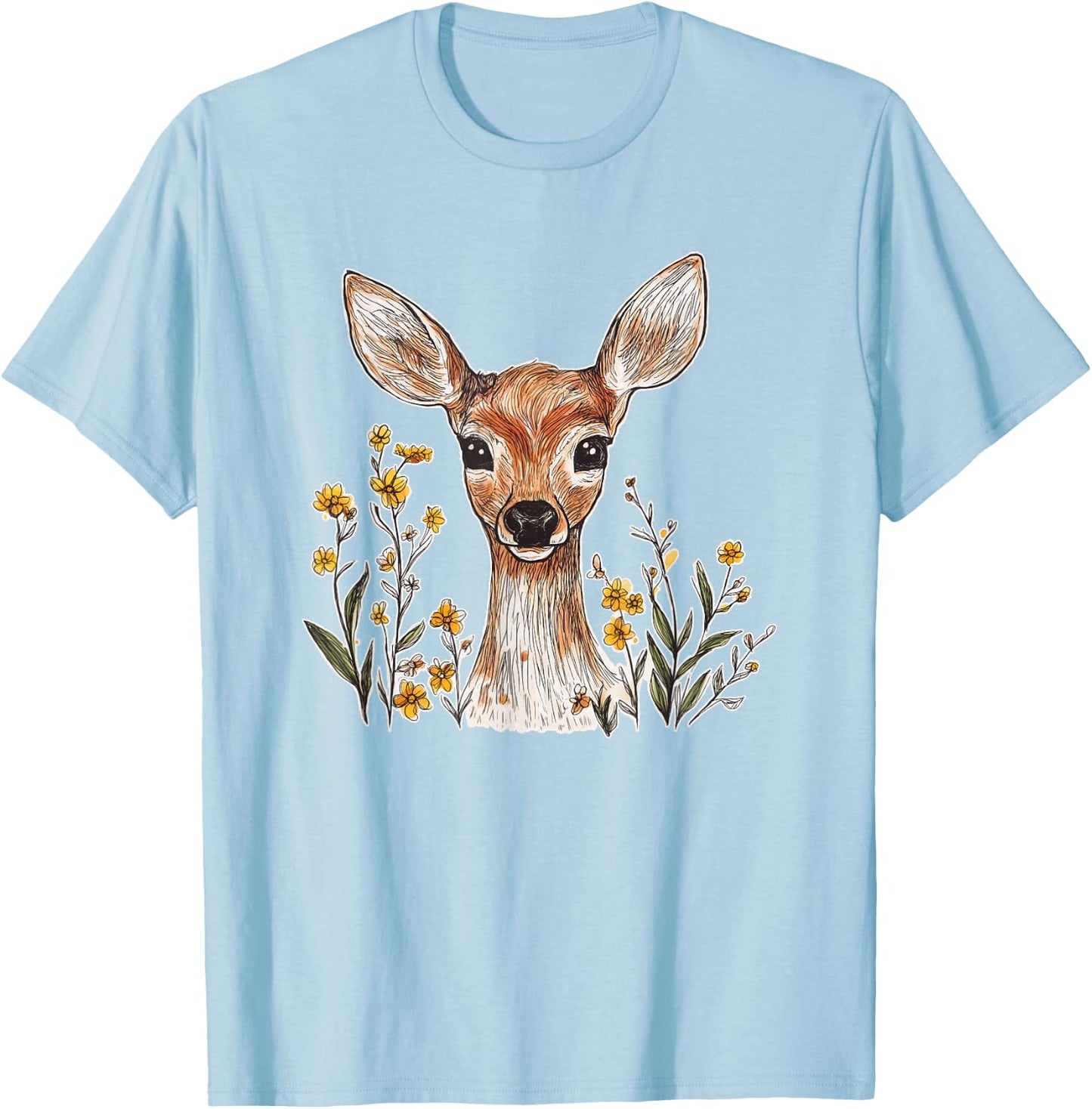 Cute Deer Fawn Cute T-Shirt - T-Shirt | Light Blue