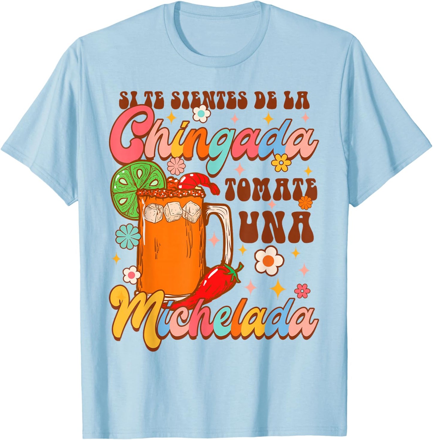Funny Spanish Michelada Drinking Tomate Una Michelada T-Shirt - T-Shirt | Light Blue