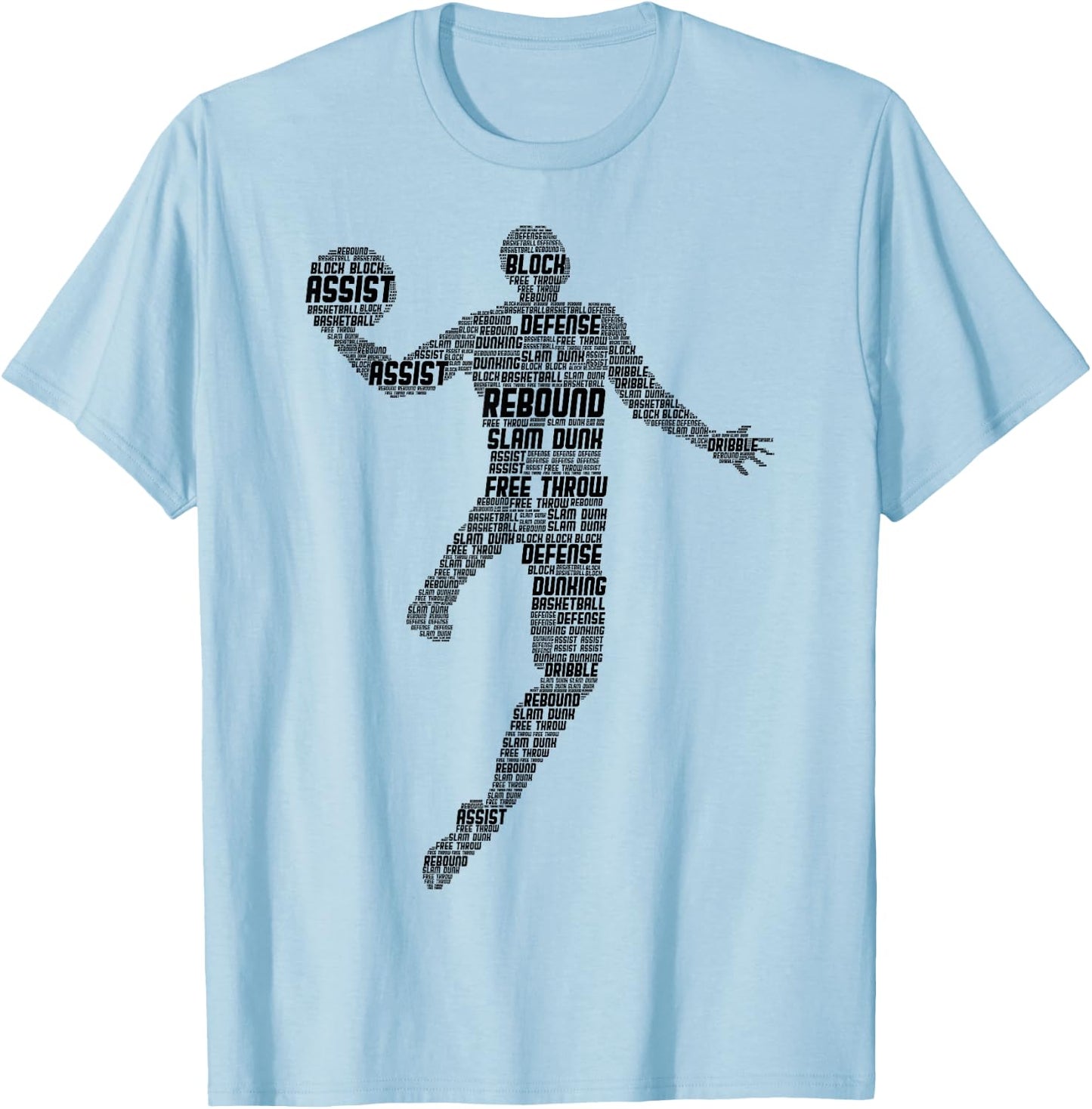 Basketball Basketball Boys Men Children T-Shirt - T-Shirt | Light Blue
