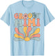 Groovy Retro Mimi Matching Family 1st Birthday Party T-Shirt - T-Shirt | Light Blue
