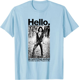 The Princess Bride Hello My Name Is Inigo Montoya T-Shirt - T-Shirt | Light Blue