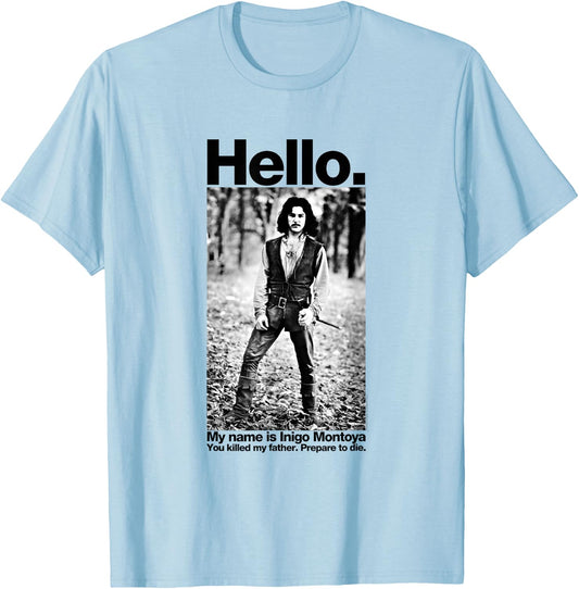 The Princess Bride Hello My Name Is Inigo Montoya T-Shirt - T-Shirt | Light Blue