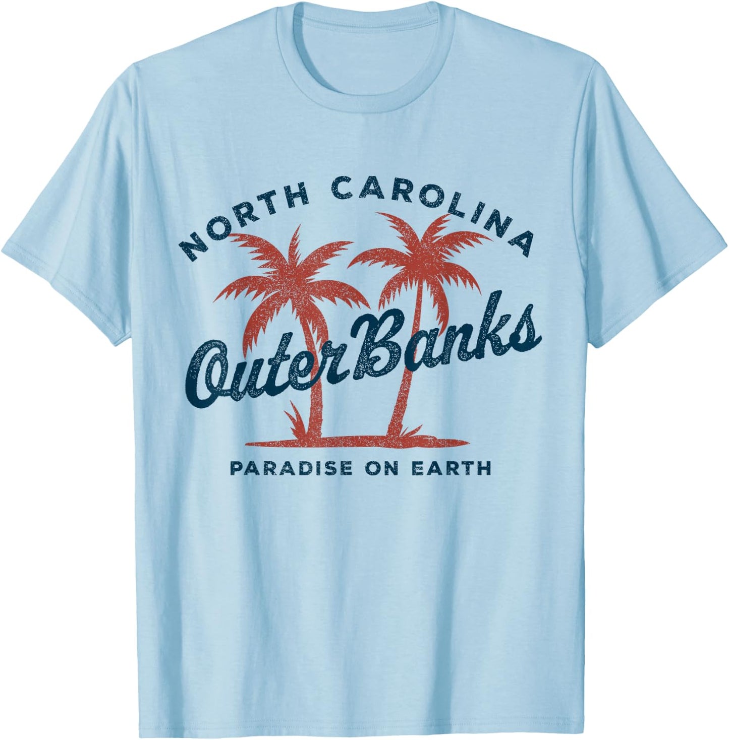 Retro Outer Banks Est 1587 OBX North Carolina NC Vintage T-Shirt - T-Shirt | Light Blue