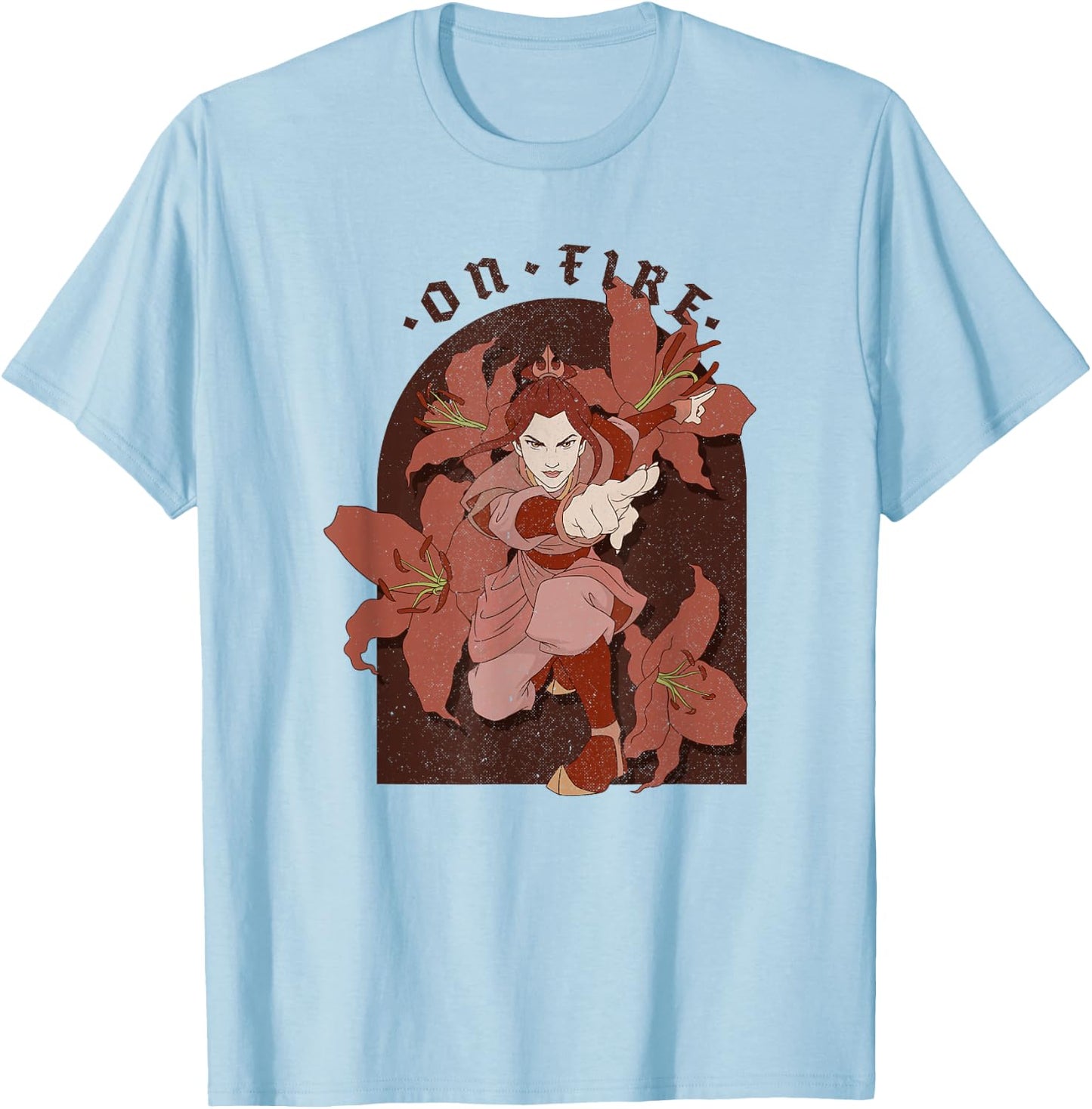 Avatar: The Last Airbender Azula On Fire T-Shirt - T-Shirt | Light Blue