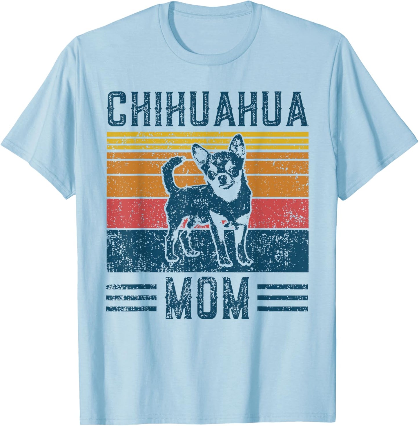 Dog Chihuahua Mom - Vintage Chihuahua Mom Women Kids T-Shirt - T-Shirt | Light Blue