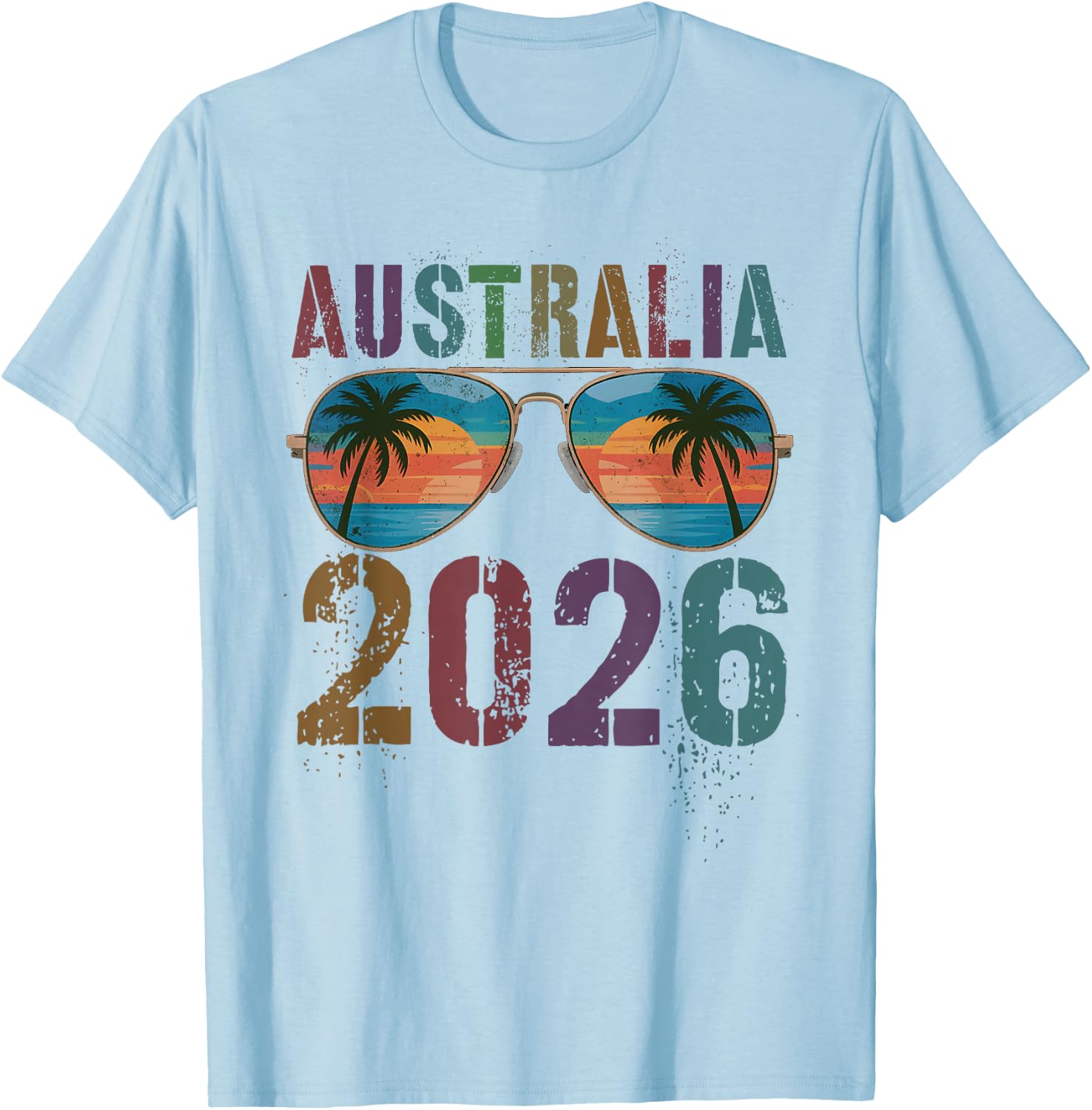 Cute Australia 2026 Trip Holiday Vacay Matching Family Girls T-Shirt - T-Shirt | Light Blue
