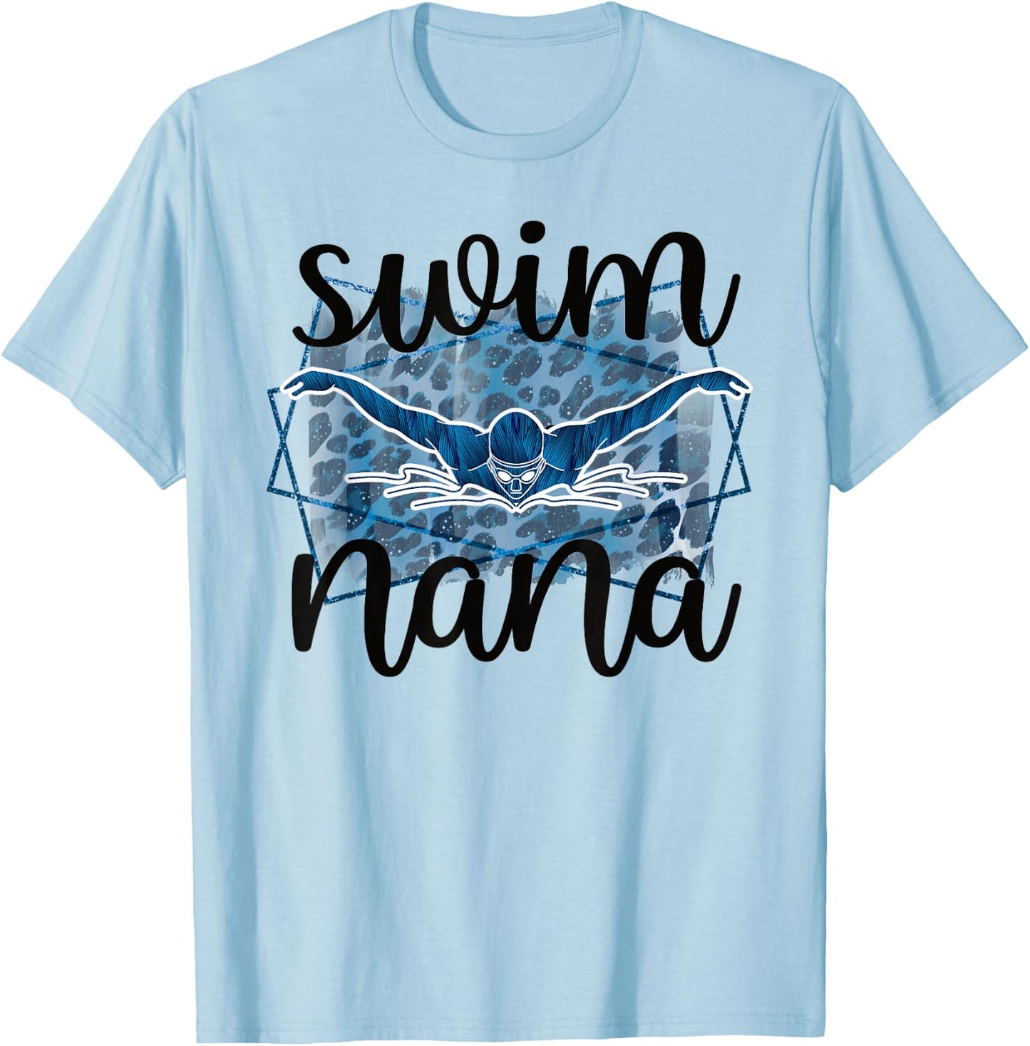 Proud Swim Nana Of A Swimmer Nana Grandma T-Shirt - T-Shirt | Light Blue