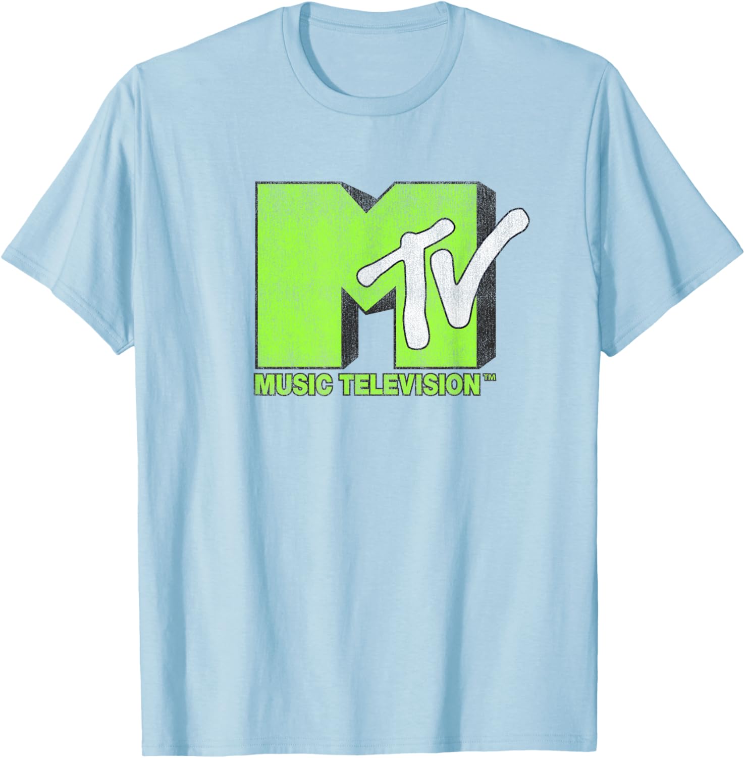 MTV Green Logo T-Shirt - T-Shirt | Light Blue
