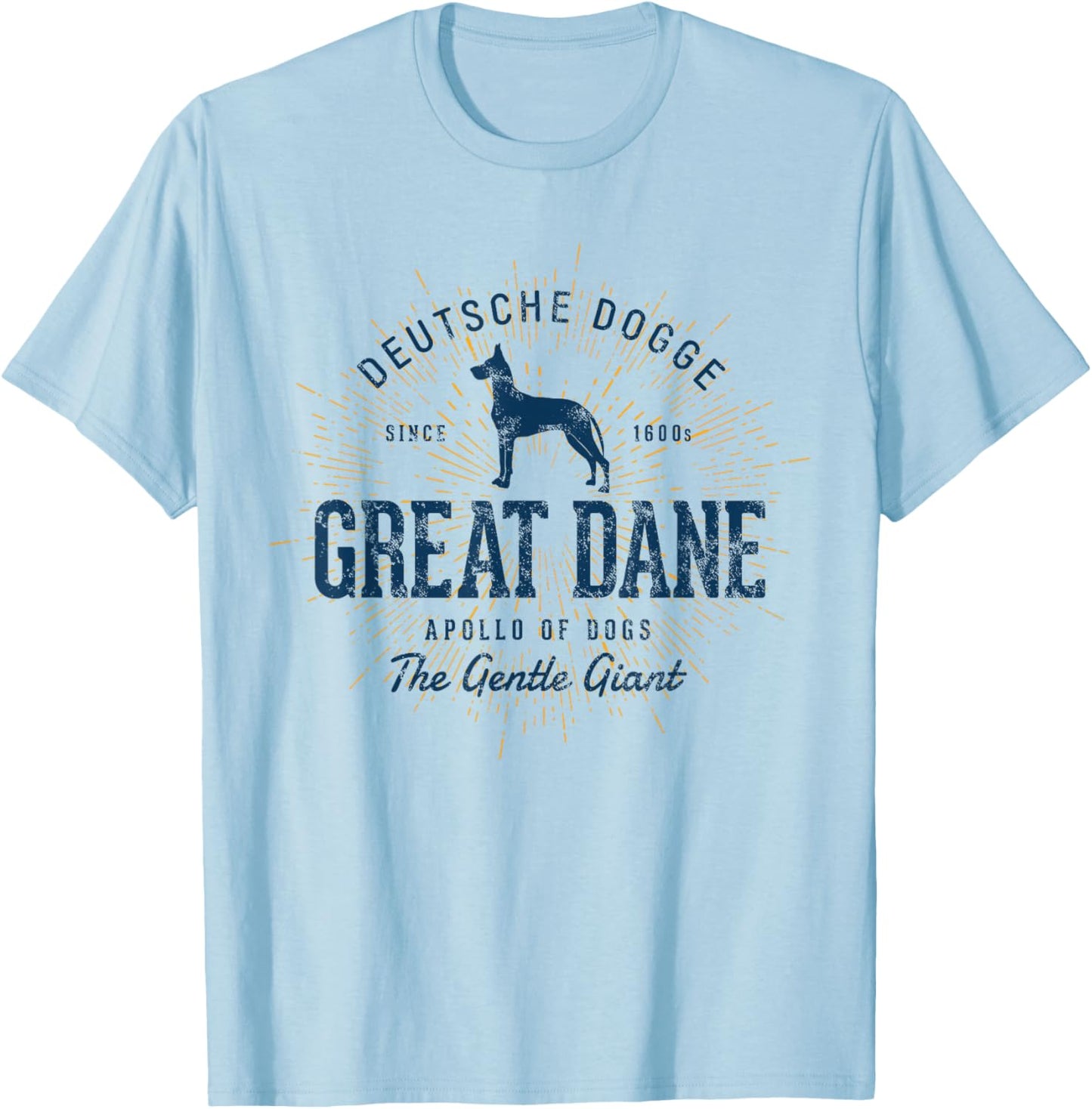 Vintage Great Dane Retro T-Shirt - T-Shirt | Light Blue