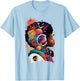 Melanin Space Astronaut African Afro woman Empowered Beauty T-Shirt - T-Shirt | Light Blue