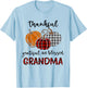 Thankful Grateful Blessed Grandma Plaid Shirt Thanksgiving T-Shirt - T-Shirt | Light Blue