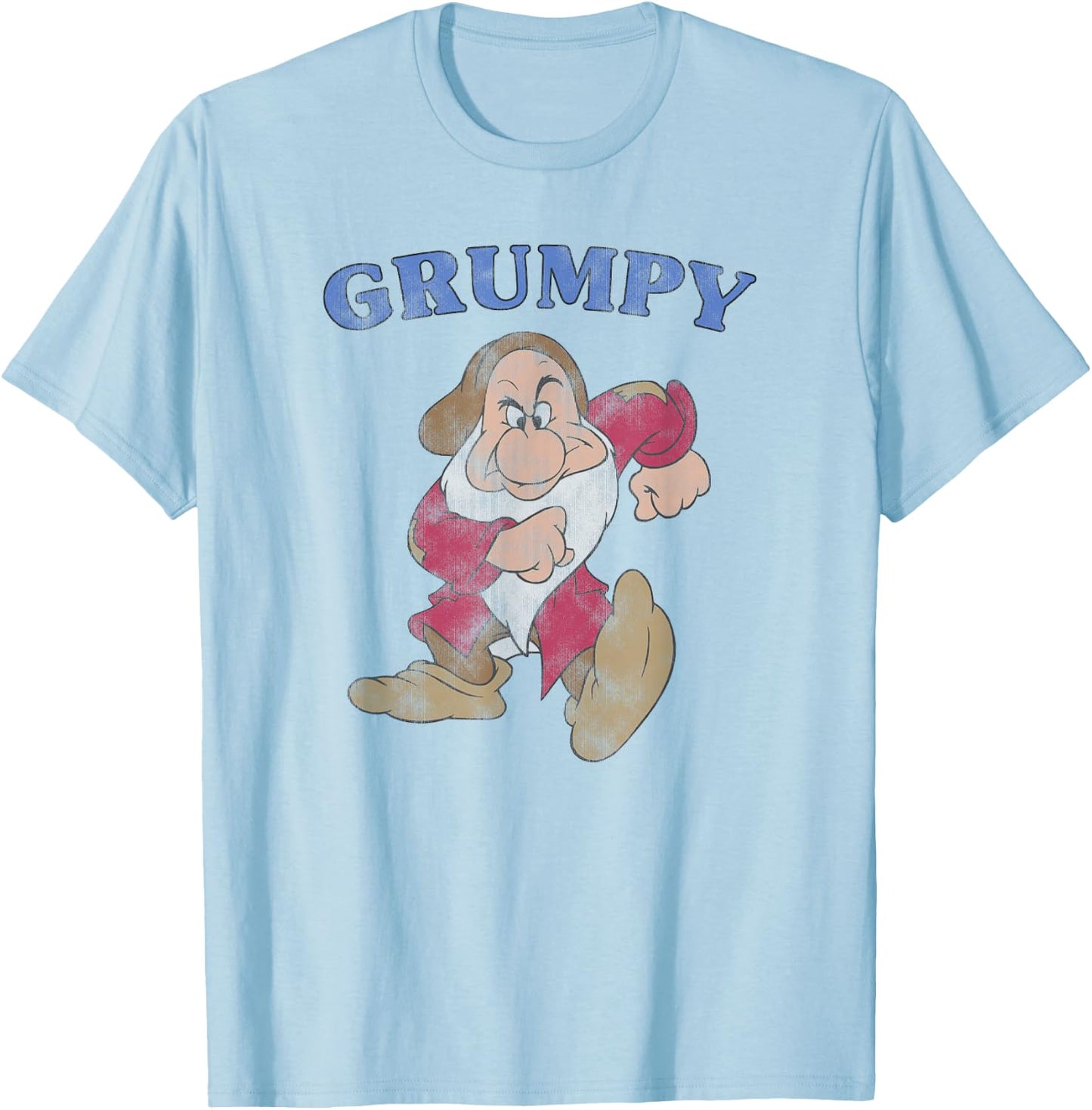Disney Snow White and The Seven Dwarfs A Grumpy Character T-Shirt - T-Shirt | Light Blue
