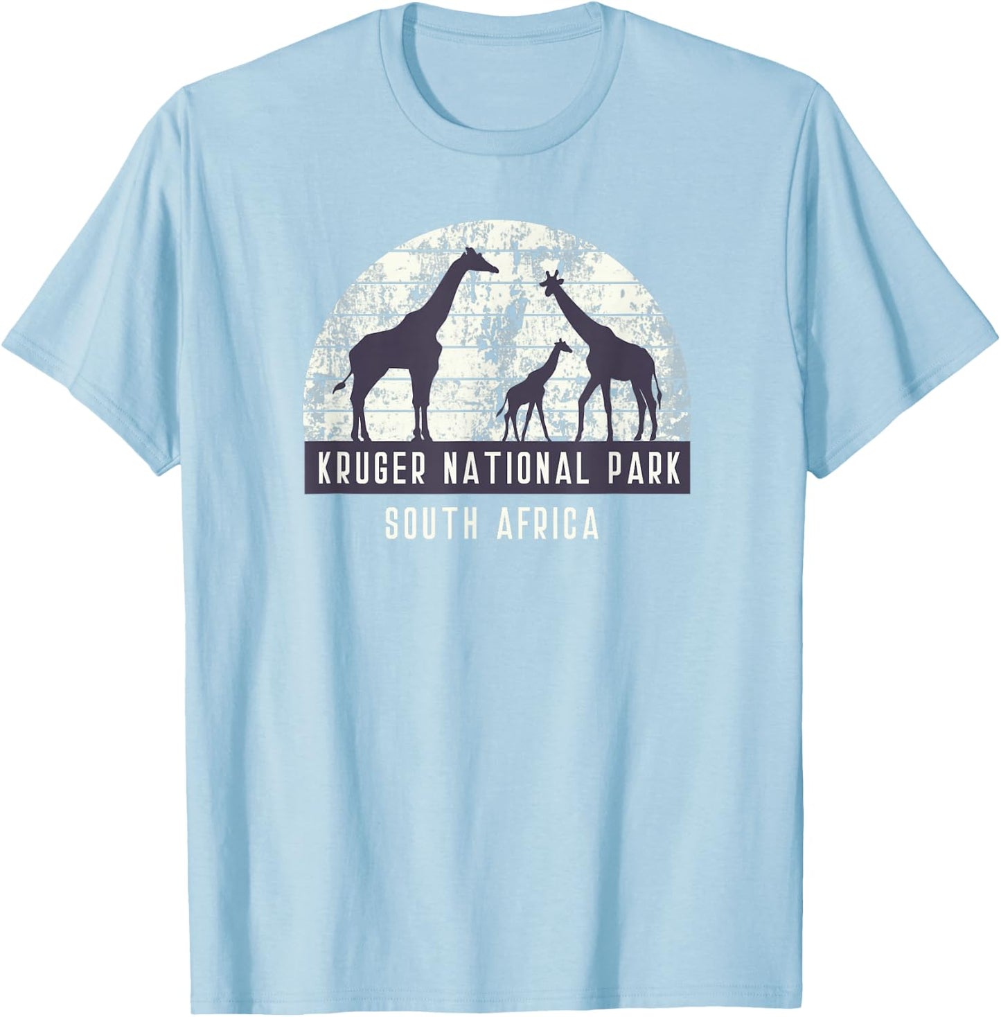 Men's Giraffe South African Safari National Park T Shirt T-Shirt - T-Shirt | Light Blue