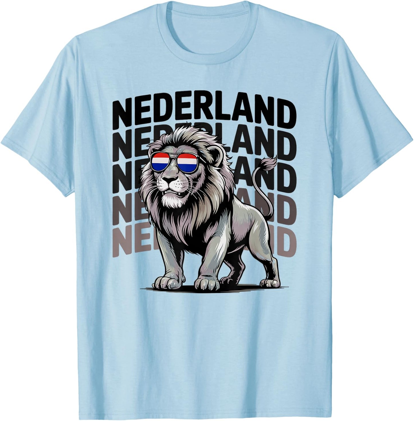 Funny Nederland Boys Netherlands Oranje Holland Lion Vacay T-Shirt - T-Shirt | Light Blue