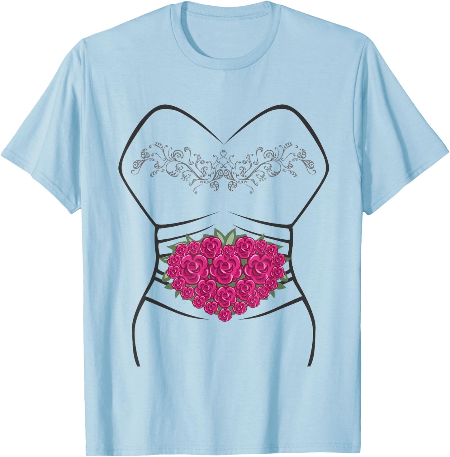 Wedding Dress , Fun Bridal Gifts Idea for Bride T-Shirt - T-Shirt | Light Blue