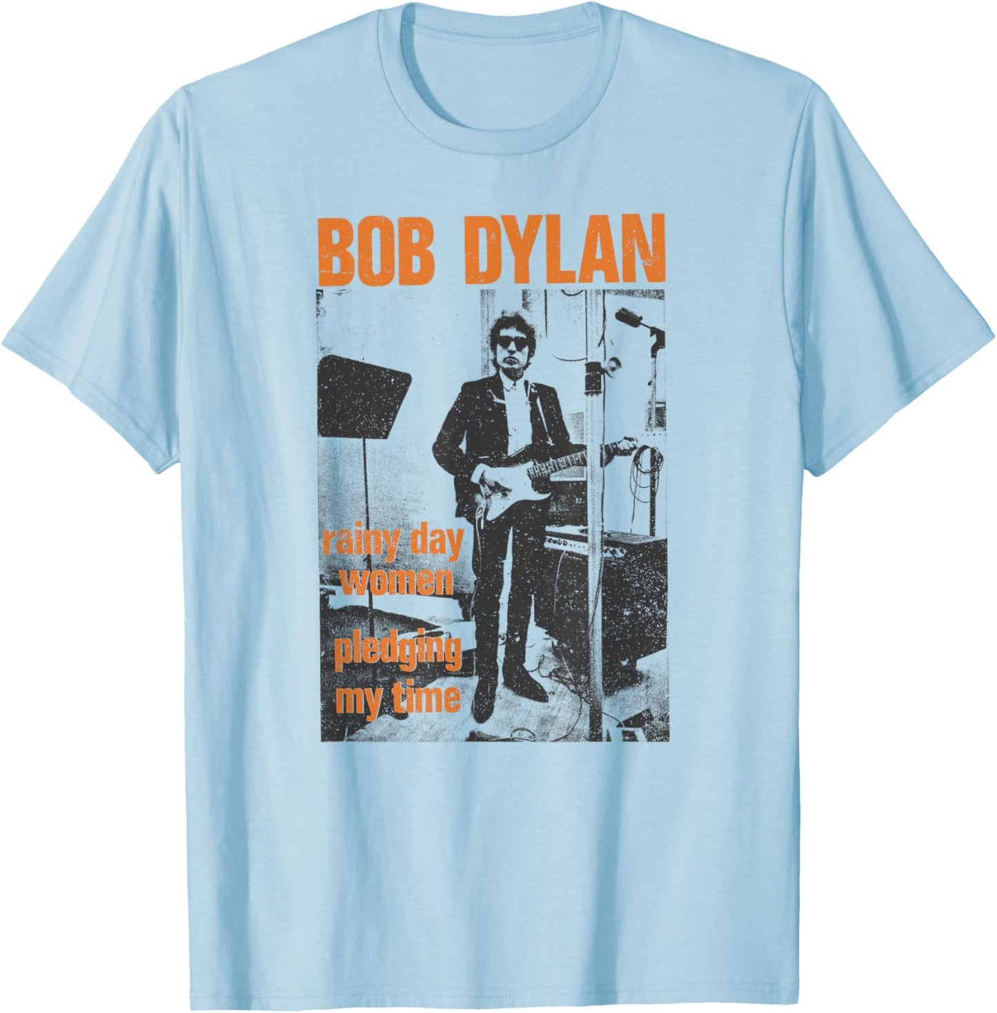 Bob Dylan - Rainy Day T-Shirt - T-Shirt | Light Blue