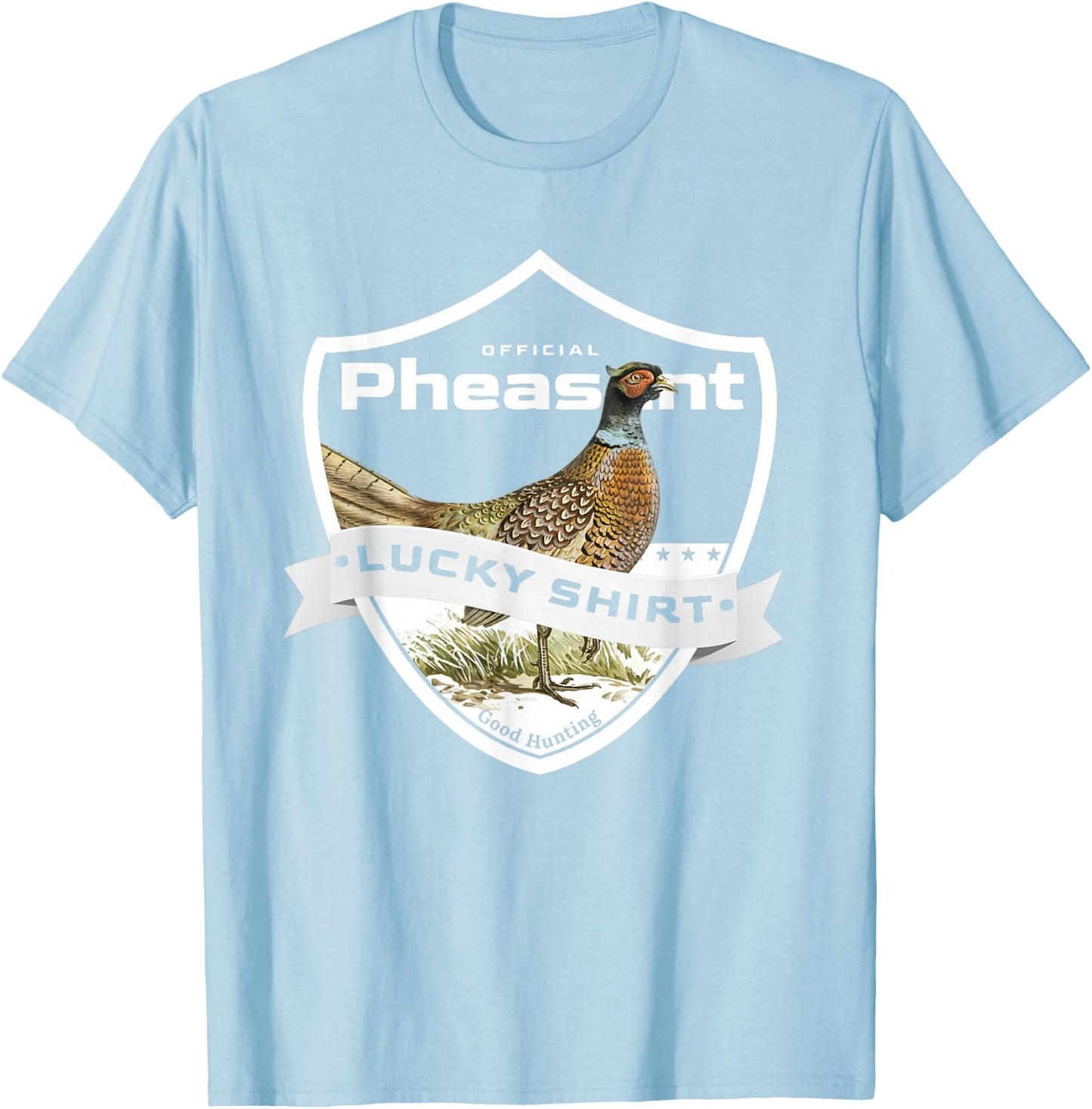 Pheasant Hunter Lucky Charm as Pheasant Hunting Vest T-Shirt - T-Shirt | Light Blue