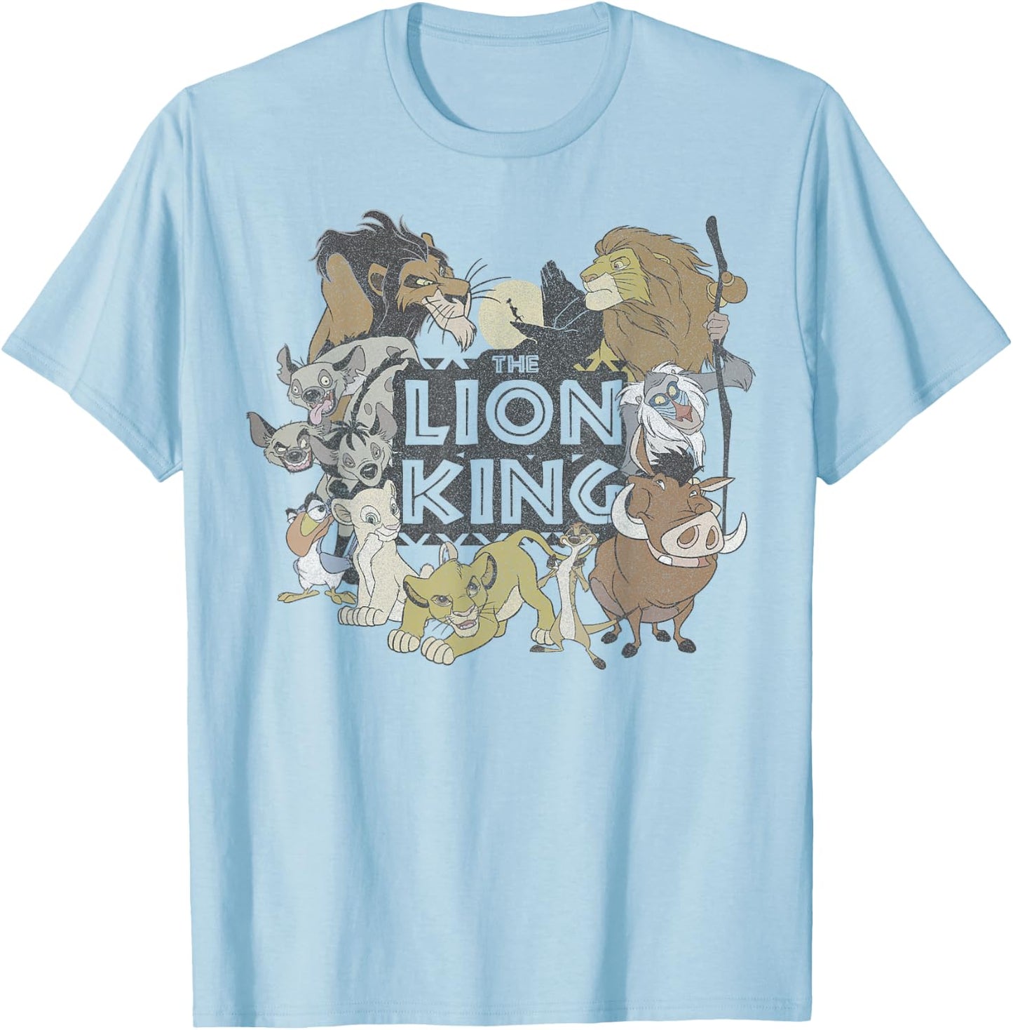 Disney Lion King Main Cast Movie Logo Graphic T-Shirt - T-Shirt | Light Blue