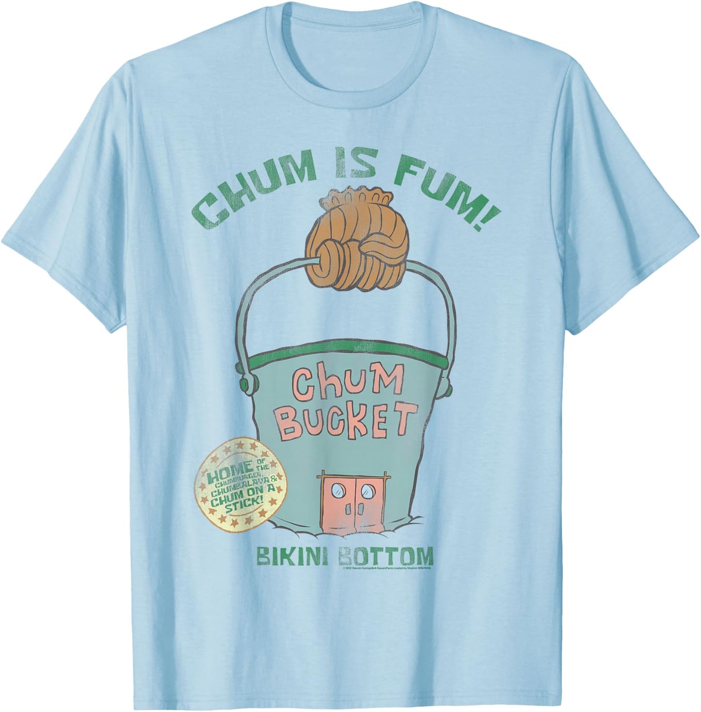 SpongeBob SquarePants The Chum Bucket T-Shirt - T-Shirt | Light Blue