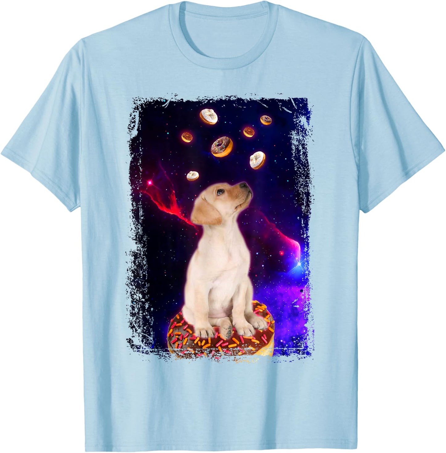 Lab Shirt Boys Girls Lab Space Dog - Puppy Lovers Kid Girl T-Shirt - T-Shirt | Light Blue